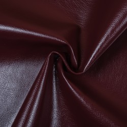 Ткань Дерматин (Кожзам) для мебели, цвет Бордовый (на отрез)  в Щербинке