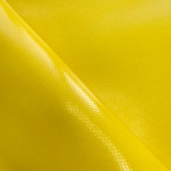 Ткань ПВХ 600 гр/м2 плотная, Жёлтый (Ширина 150см), на отрез  в Щербинке