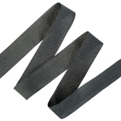 Окантовочная лента-бейка, цвет Чёрный 22мм (на отрез)  в Щербинке