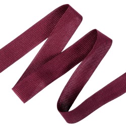 Окантовочная лента-бейка, цвет Бордовый 22мм (на отрез)  в Щербинке