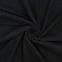 Ткань Флис Односторонний 130 гр/м2, цвет Черный (на отрез)  в Щербинке