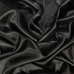 Ткань Атлас-сатин, цвет Черный (на отрез)  в Щербинке