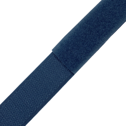 Контактная лента 25мм цвет Синий (велькро-липучка, на отрез)  в Щербинке