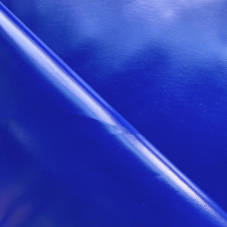 Ткань ПВХ 450 гр/м2, Синий (Ширина 160см), на отрез  в Щербинке